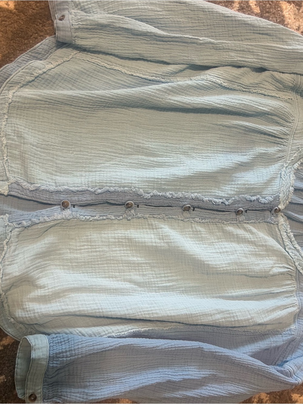 We The Free Light Blue Cotton Gauze Duvet Cover